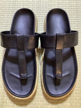 Joie Black Nacho Thong Sandals Espadrille Sole Women’s 7.5